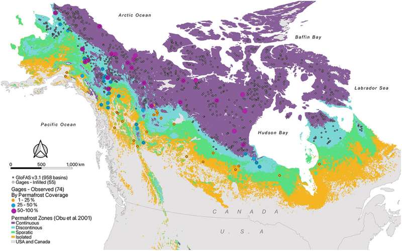 Arctic permafrost runoff driven by climate change