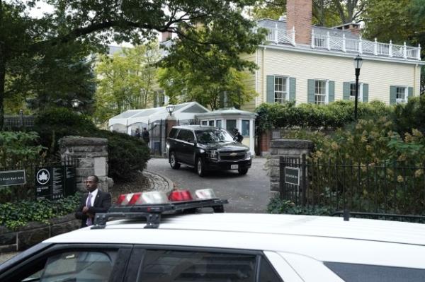 Federal agents search Gracie Mansion, the official residence of the mayor of New York City, on September 26, 2024, after Mayor Eric Adams was indicted on federal criminal charges. (Photo by TIMOTHY A. CLARY/AFP via Getty Images)