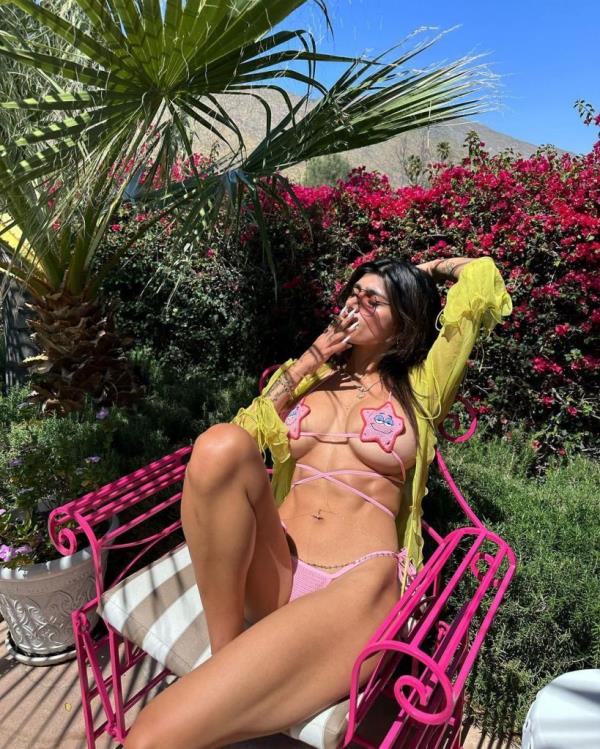 Mia Khalifa is pictured in an Instagram post.